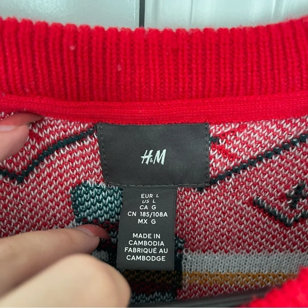 Christmas Knit Sweater Ugly Christmas Sweater Crewneck Large - Picture 6 of 7